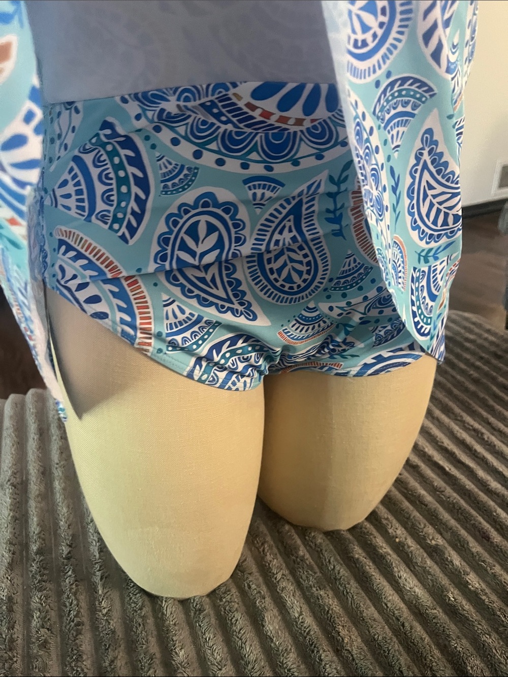 Light Blue Paisley Two-Piece Swim Set - Picture 3 of 3